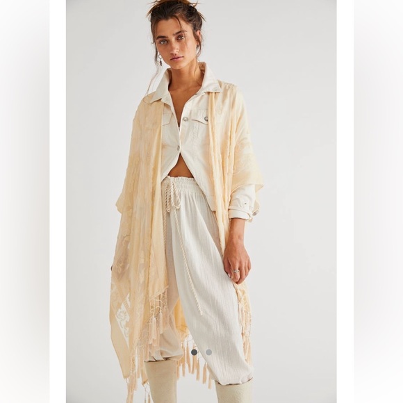 UNICORN 🦄 RARE FREE PEOPLE NIGHTBIRD BURNOUT KIMONO OS - Picture 10 of 16